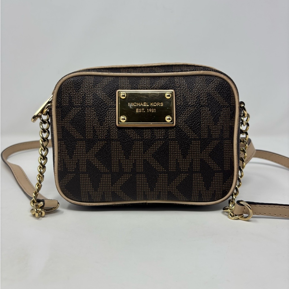 Michael Kors Jet Set Crossbody Bag MK Logo Small Mini Purse